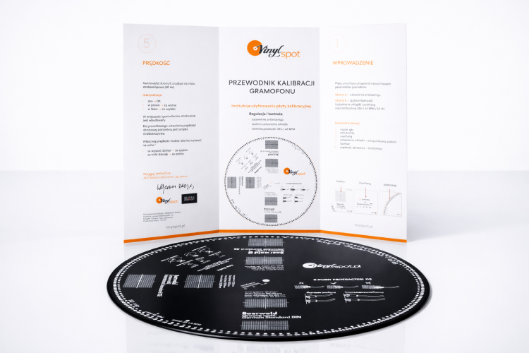 Płyta winylowa 180 g do kalibracji gramofonu i antyskatingu – 3 standardy Baerwald, stroboskop – vinylspot
