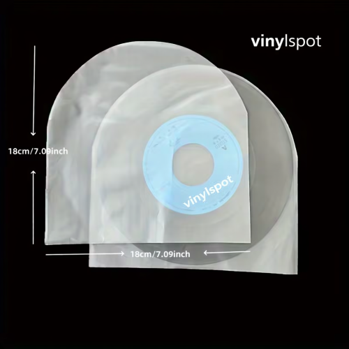 Koperta wewnętrzna 7" (Singiel) HDPE Japan półokrągła 10 szt.
