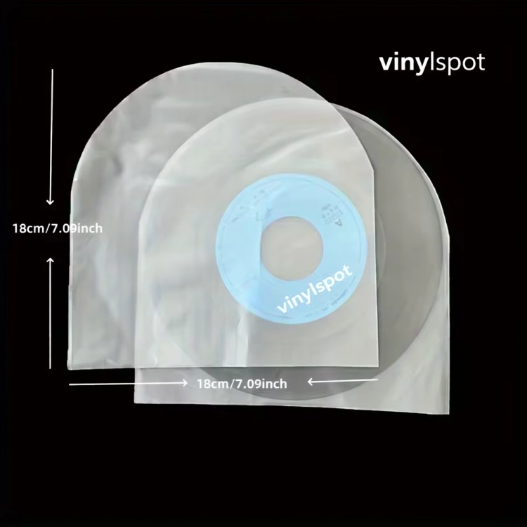 Koperta wewnętrzna 7" (Singiel) HDPE Japan półokrągła 10 szt.