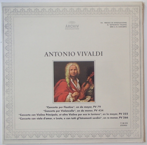 A.Vivaldi – Koncerty na flautino, wiolonczelę, skrzypce i violę d'amore – Wolfgang Hofmann – Kammerorchester Emil Seiler