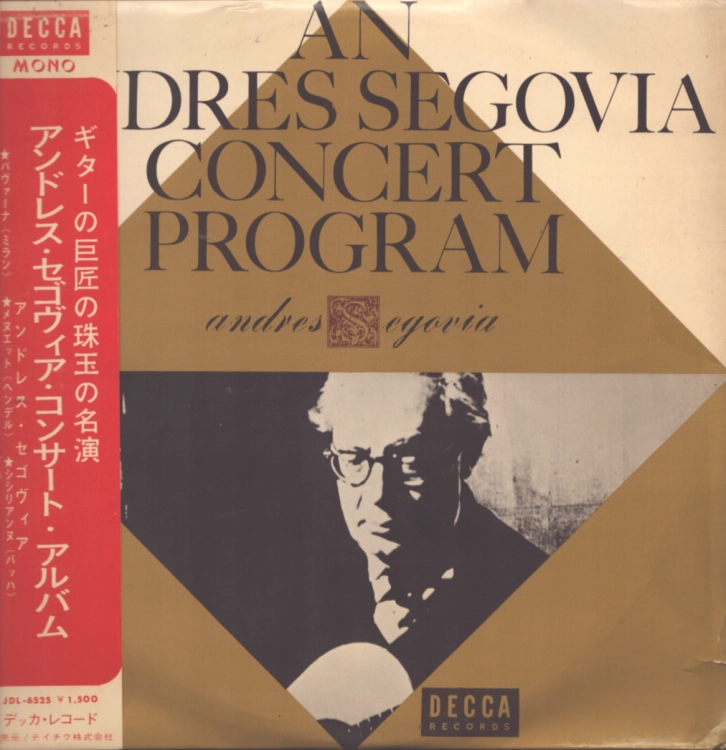 Różni kompozytorzy – Koncertowy program gitarowy – Andrés Segovia (gitara solo)