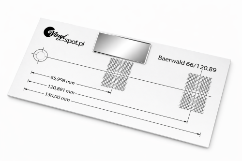 Szablon do ustawiania gramofonu (protractor do kalibracji wkładki) – vinylspot